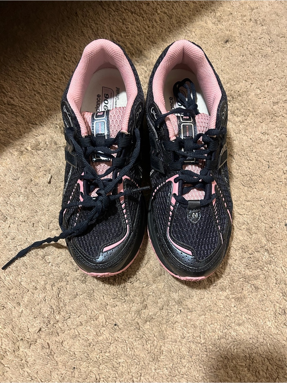 New Balance Women’s Black and Pink Athletic Sneakers